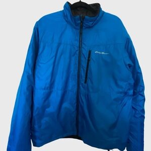 Eddie Bauer First Ascent Reversible Lightweight Packable Zip Up Jacket-Sz-L
